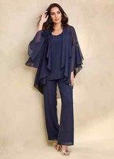 TOGETHER Navy Corsage Trim 2