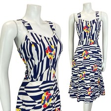 VTG 60S 70S NAVY BLUE WHITE
