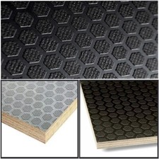 Anti Slip Phenolic Resin Plywood Trailer Flooring Hexa Buffalo Board Black Grey