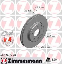 2x Brake disc internally
