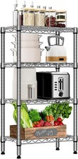 4 Tier Shelf Metal Storage Shelves Wire Rack 30 x 55 x 100.3 cm