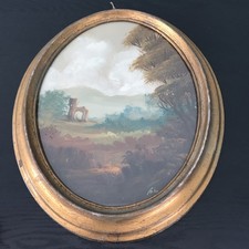 Small Vintage Oval Italian