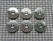 6 x Silver Pewter Tone Metal 2
