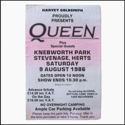 Queen knebworth park 1986 - park,