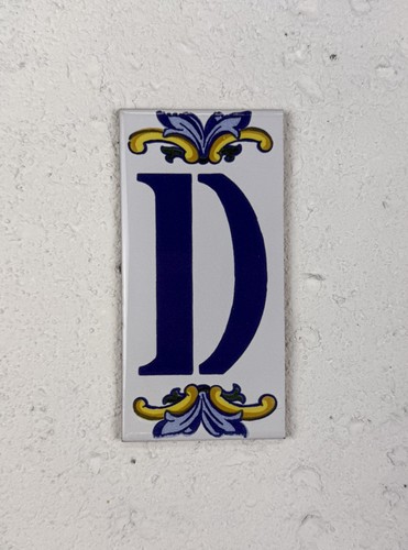 Vintage spanish ceramic letter - vintage,