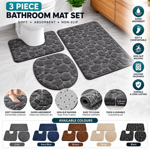 Luxury piece bath mat - piece, set