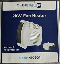 Plumbright 2KW White 2-in-1 Fan Heater
