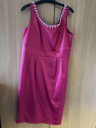 Joanna hope pink satin dress - satin,