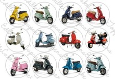 Mopeds Cupcake Toppers Scooter