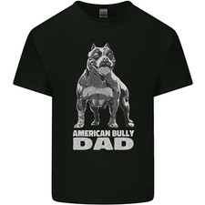 American Bully Dad Funny Fathers Day Dog Mens Cotton T-Shirt Tee Top