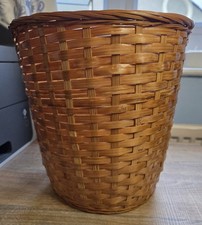 Wicker Waste Paper Bin Rustic