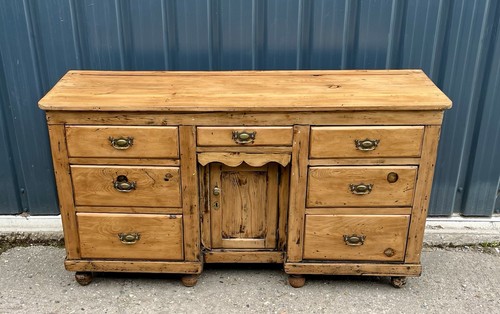 Victorian pine dresser base - victorian,