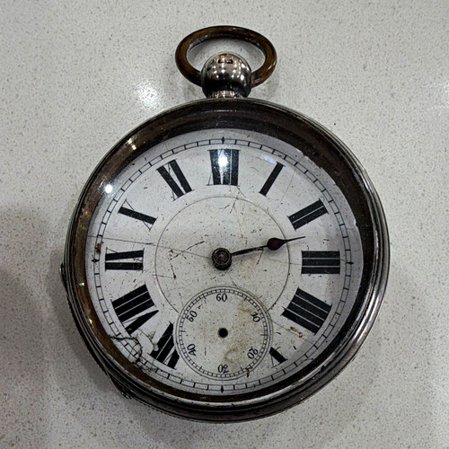 Antique silver pocket watch - antique,