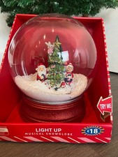 Large Light Up Musical Snowglobe~Snow-Globe~23cm~Battery Operated~Multi-Tune~NEW