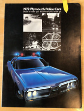 1972 Plymouth Police Cars, 11 Pages, Black & White, Vintage, American Cars