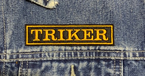Triker biker embroidered felt - biker,
