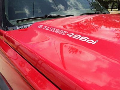 Vortec 496ci hood decals - 8.1l,