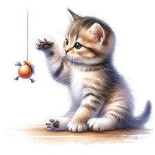 Cute Kitten Playing Vinyl