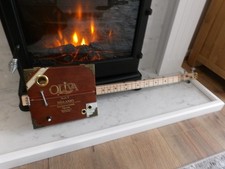 3 STRING HOMEMADE FRETTED ACOUSTIC/ELECTRIC CIGAR BOX GUITAR