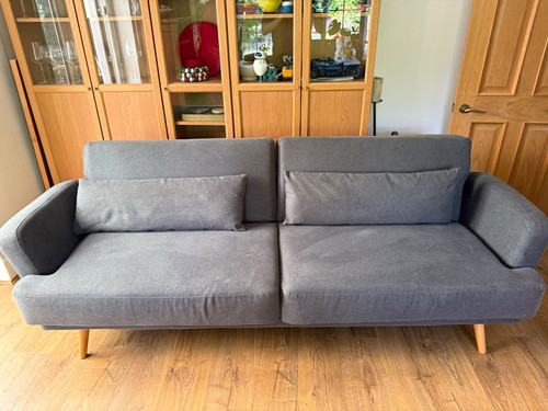 Grey fabric convertible sofa - grey,