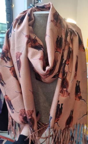 Cashmere highland bull scarf - highland,