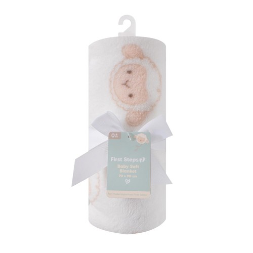 Soft baby blanket white - soft, lamb