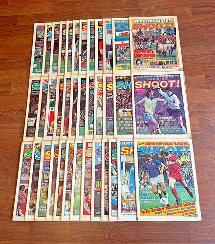 Vintage shoot football - shoot!,