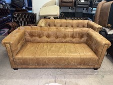 Chesterfield style tan real - chesterfield,