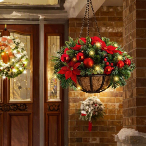 Christmas led hanging - basket,