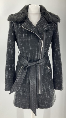 Guess designer black mix coat - designer,