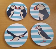 RSPB Ceramic Puffin Coasters -