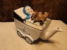 Price Kensington Vintage "Baby in Pram" Novelty Teapot. Mid 20thC