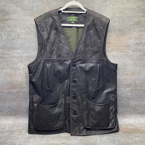 Hide park leather gilet - hide,