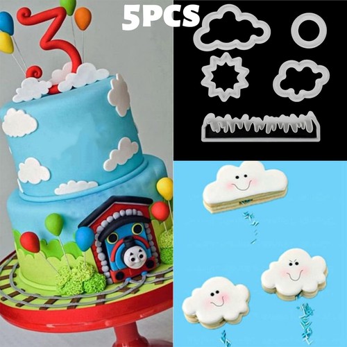 5pcs cloud cutter fondant - cloud,