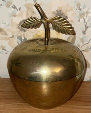 Brass Large Apple & Leaf