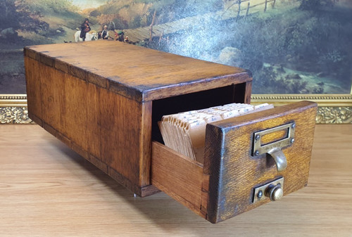 Antique library file drawer - antique,