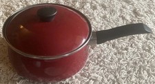 Large SWAN Red Pot With Lid