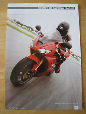TRIUMPH 675 DAYTONA FEATURE MOTORCYCLE ARAI HELMET ADVERT A4 SIZE FILE 20