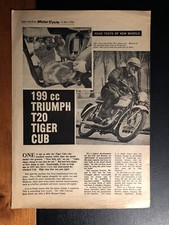 Road Test Reprint TRIUMPH T20 TIGER CUB - Motor Cycle April 1966 (161)