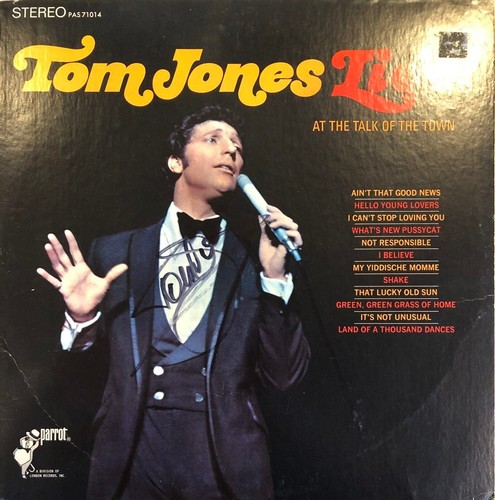 Tom jones signed record album - tom,