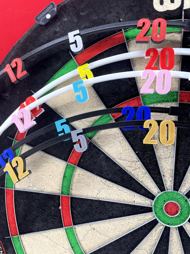 Custom colour dartboard - custom, number