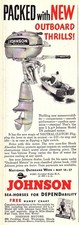 1952 Advert for JOHNSON 'Sea-Horse' Boat Outboard Motors Original Print Ad 735T