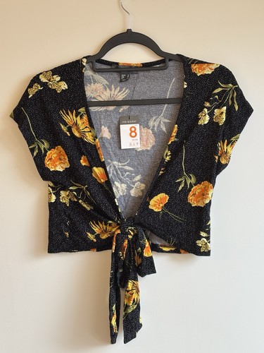 Primark black floral design - black,