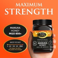 Pure Gold Active Manuka Honey Premium Select 850+ MGO Tested 500g