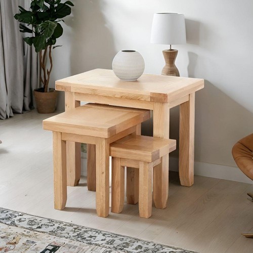 Solid oak nest - of, coffee
