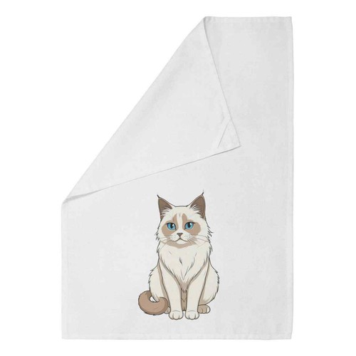 Birman cat cotton tea dish - 'birman, cat'