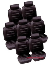 SEAT ALHAMBRA (1996-2010) UK MADE HEAVY DUTY LEATHER LOOK SEAT COVERS - 7 SEATER