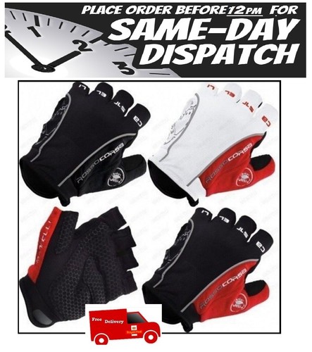 Half finger castelli - finger, rosso