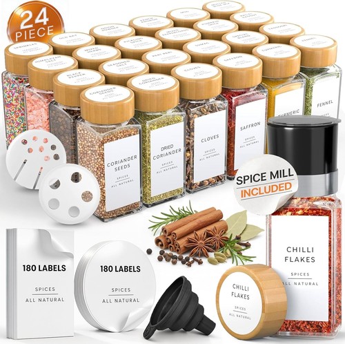 Glass spice jars 120ml - 24,