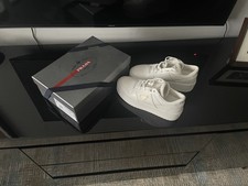 Women’s White Prada Trainers